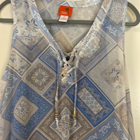 Hearts of Palm Sheer Blouse with cami SzS - Picture 2 of 8